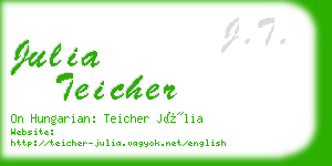 julia teicher business card